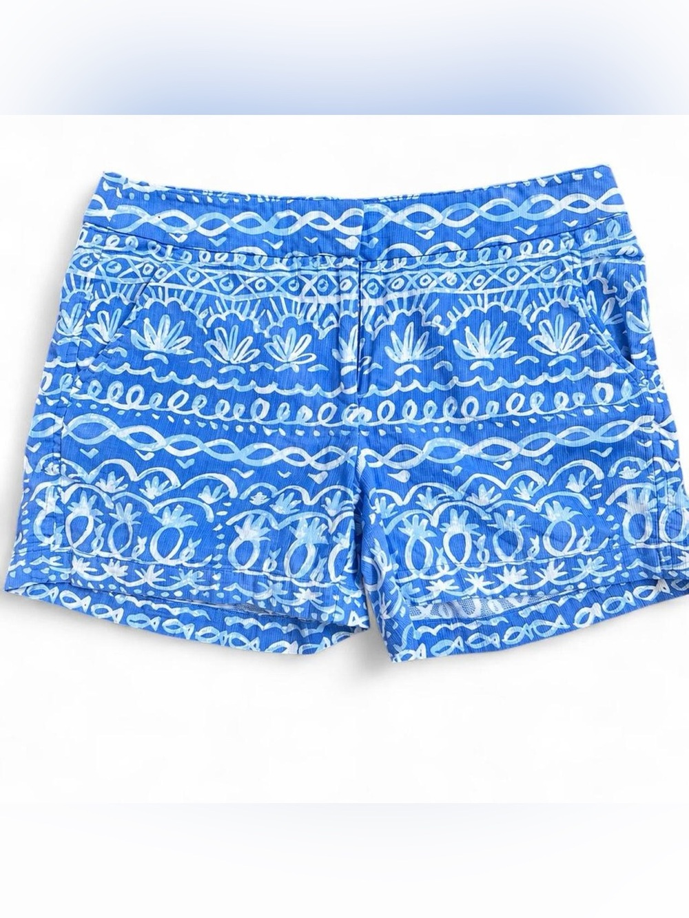 Southern Tide Blue & White Patterned Short